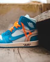 colorful background, hype product discovery, designer high-top sneakers, footwear competitor research, viral find